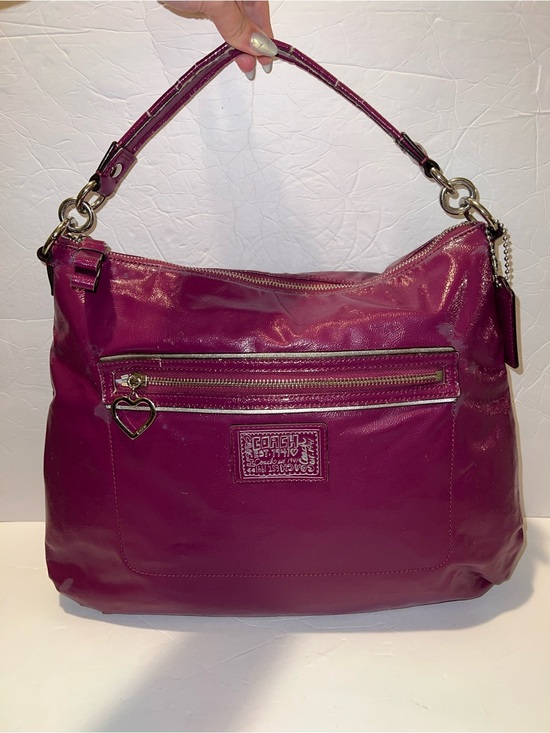 Coach Handbags - Vintage Y2K Rare Coach Poppy Daisy Liquid Gloss Hobo Bag Berry